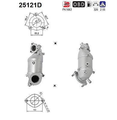 Fppl Katalysator [Hersteller-Nr. 25121D] für Hyundai, Kia von FPPL