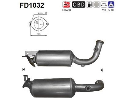 Fppl Ruß-/Partikelfilter, Abgasanlage [Hersteller-Nr. FD1032] für Nissan, Opel, Renault, Vauxhall von FPPL