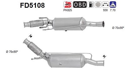 Fppl Ruß-/Partikelfilter, Abgasanlage [Hersteller-Nr. FD5108] für Citroën, Peugeot von FPPL