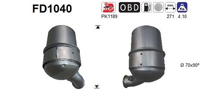 Fppl Ruß-/Partikelfilter, Abgasanlage [Hersteller-Nr. FD1040] für Citroën, Peugeot von FPPL