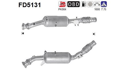 Fppl Ruß-/Partikelfilter, Abgasanlage [Hersteller-Nr. FD5131] für Mercedes-Benz von FPPL