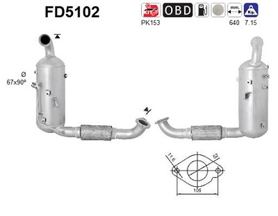 Fppl Ruß-/Partikelfilter, Abgasanlage [Hersteller-Nr. FD5102] für Ford von FPPL