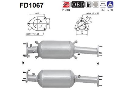 Fppl Ruß-/Partikelfilter, Abgasanlage [Hersteller-Nr. FD1067] für Honda von FPPL