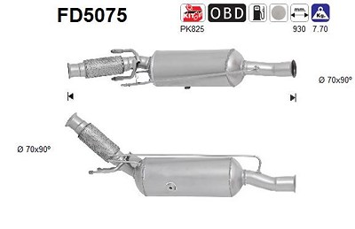 Fppl Ruß-/Partikelfilter, Abgasanlage [Hersteller-Nr. FD5075] für Citroën, Peugeot von FPPL