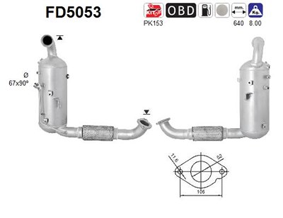 Fppl Ruß-/Partikelfilter, Abgasanlage [Hersteller-Nr. FD5053] für Ford, Mazda, Volvo von FPPL