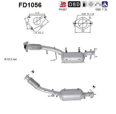 Fppl Ruß-/Partikelfilter, Abgasanlage [Hersteller-Nr. BM11059P] für Nissan von FPPL