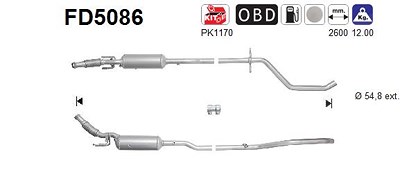 Fppl Ruß-/Partikelfilter, Abgasanlage [Hersteller-Nr. FD5086] für Citroën, Peugeot von FPPL