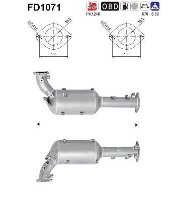 Fppl Ruß-/Partikelfilter, Abgasanlage [Hersteller-Nr. FD1071] für Nissan von FPPL