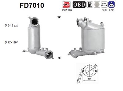 Fppl Ruß-/Partikelfilter, Abgasanlage [Hersteller-Nr. FD7010] für Mitsubishi von FPPL