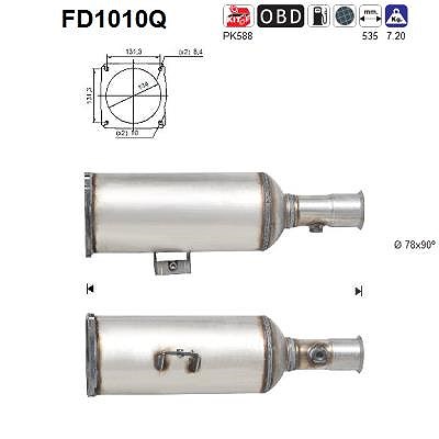 Fppl Ruß-/Partikelfilter, Abgasanlage [Hersteller-Nr. FD1010Q] für Citroën, Fiat, Lancia, Peugeot von FPPL
