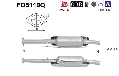 Fppl Ruß-/Partikelfilter, Abgasanlage [Hersteller-Nr. FD5119Q] für Ford von FPPL