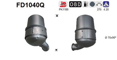Fppl Ruß-/Partikelfilter, Abgasanlage [Hersteller-Nr. FD1040Q] für Citroën, Peugeot von FPPL