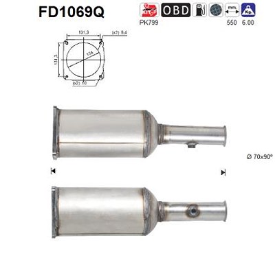 Fppl Ruß-/Partikelfilter, Abgasanlage [Hersteller-Nr. FD1069Q] für Citroën, Peugeot von FPPL