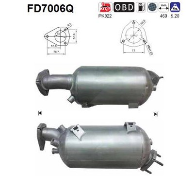 Fppl Ruß-/Partikelfilter, Abgasanlage [Hersteller-Nr. FD7006Q] für Audi von FPPL