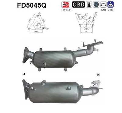 Fppl Ruß-/Partikelfilter, Abgasanlage [Hersteller-Nr. FD5045Q] für Subaru von FPPL