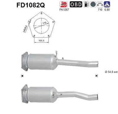 Fppl Ruß-/Partikelfilter, Abgasanlage [Hersteller-Nr. FD1082Q] für Seat, VW von FPPL