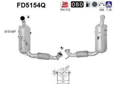 Fppl Ruß-/Partikelfilter, Abgasanlage [Hersteller-Nr. FD5154Q] für Ford von FPPL