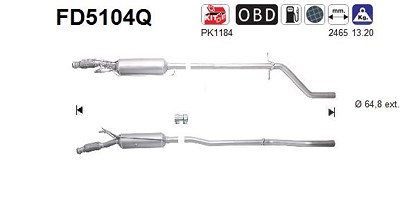 Fppl Ruß-/Partikelfilter, Abgasanlage [Hersteller-Nr. FD5104Q] für Citroën, Peugeot von FPPL