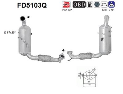 Fppl Ruß-/Partikelfilter, Abgasanlage [Hersteller-Nr. FD5103Q] für Ford von FPPL