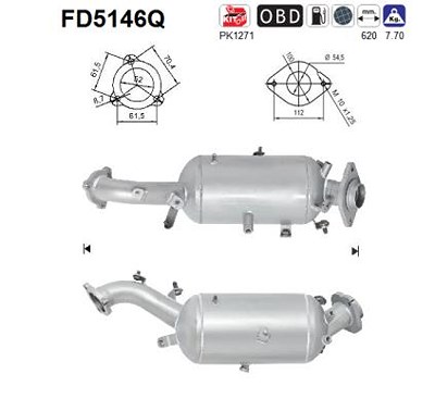Fppl Ruß-/Partikelfilter, Abgasanlage [Hersteller-Nr. FD5146Q] für Lexus von FPPL