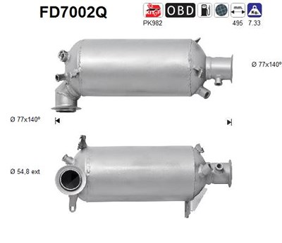 Fppl Ruß-/Partikelfilter, Abgasanlage [Hersteller-Nr. FD7002Q] für VW von FPPL