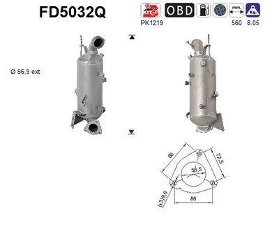 Fppl Ruß-/Partikelfilter, Abgasanlage [Hersteller-Nr. FD5032Q] für Chevrolet, Opel, Saab von FPPL