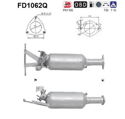 Fppl Ruß-/Partikelfilter, Abgasanlage [Hersteller-Nr. FD1062Q] für Volvo von FPPL