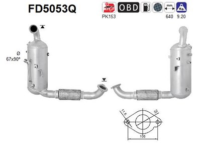 Fppl Ruß-/Partikelfilter, Abgasanlage [Hersteller-Nr. FD5053Q] für Ford, Mazda, Volvo von FPPL