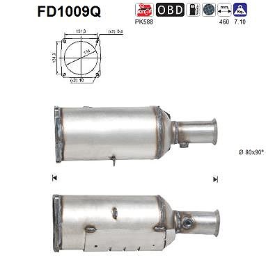 Fppl Ruß-/Partikelfilter, Abgasanlage [Hersteller-Nr. FD1009Q] für Peugeot von FPPL