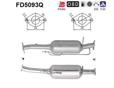 Fppl Ruß-/Partikelfilter, Abgasanlage [Hersteller-Nr. FD5093Q] für Ford von FPPL