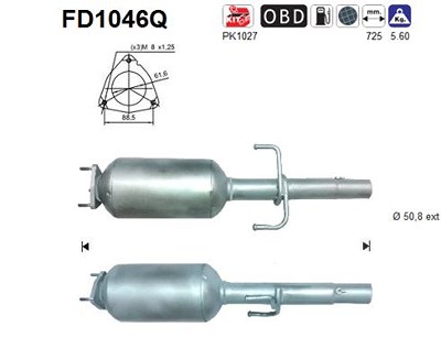 Fppl Ruß-/Partikelfilter, Abgasanlage [Hersteller-Nr. FD1046Q] für Fiat, Ford von FPPL