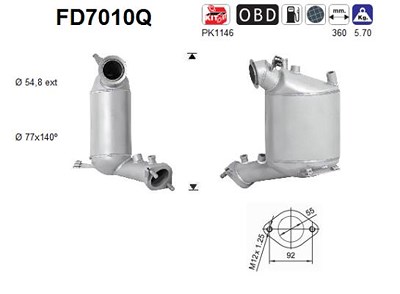 Fppl Ruß-/Partikelfilter, Abgasanlage [Hersteller-Nr. FD7010Q] für Mitsubishi von FPPL