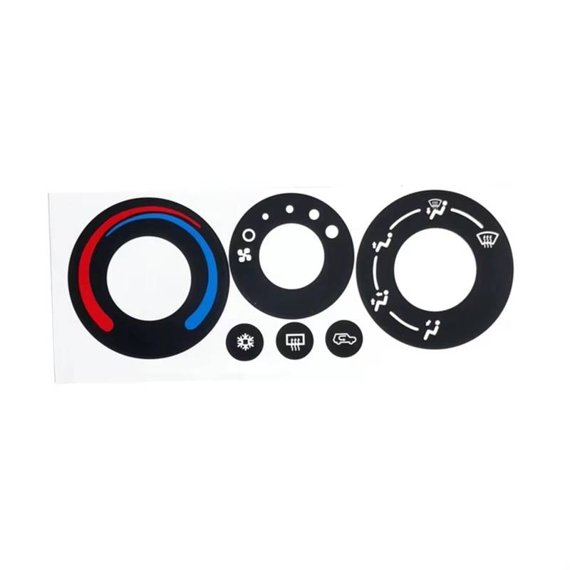 FPQOVV Autoreparaturaufkleber Kompatibel Mit Pontiac Für Torrent 2005 2006 2007 2008 2009 2000 Auto A/C Klimaautomatik Reparaturknopf Aufkleber Aufkleber Armaturenbrett von FPQOVV