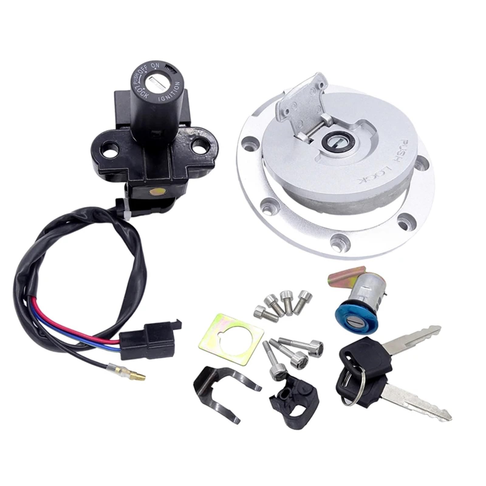 FPQOVV Motorrad Zündschlüssel Schalter Kompatibel Mit CB400 VT250 CB750 VFR400 1992 1993 1994 1995 1996 1997 1998 Zündschlossschloss Tankdeckelabdeckung Griffschlösser Schlüssel Motorradzubehör FPQOVV Motorrad Zündschlüssel Schalter Kompatibel Mit CB400 VT250 CB750 VFR400 1992 1993 1994 1995 1996 1997 1998 Zündschlossschloss Tankdeckelabdeckung Griffschlösser Schlüssel Motorradzubehör von FPQOVV