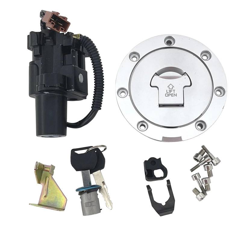FPQOVV Motorrad Zündschlüssel Schalter Kompatibel Mit CBR1000RR 2008 2009 2010 2011 2012 2013 2014 Motorradabdeckungsschalter Tankdeckel-Schlossschlüssel-Zündgerät Motorradzubehör von FPQOVV