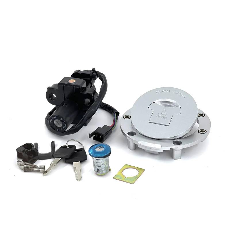 FPQOVV Motorrad Zündschlüssel Schalter Kompatibel Mit CBR250 MC19 1988 1989 Motorrad-Zündschlossschloss Tankdeckelabdeckung Schlüsselschalterschloss Startschalterteile Motorradzubehör von FPQOVV
