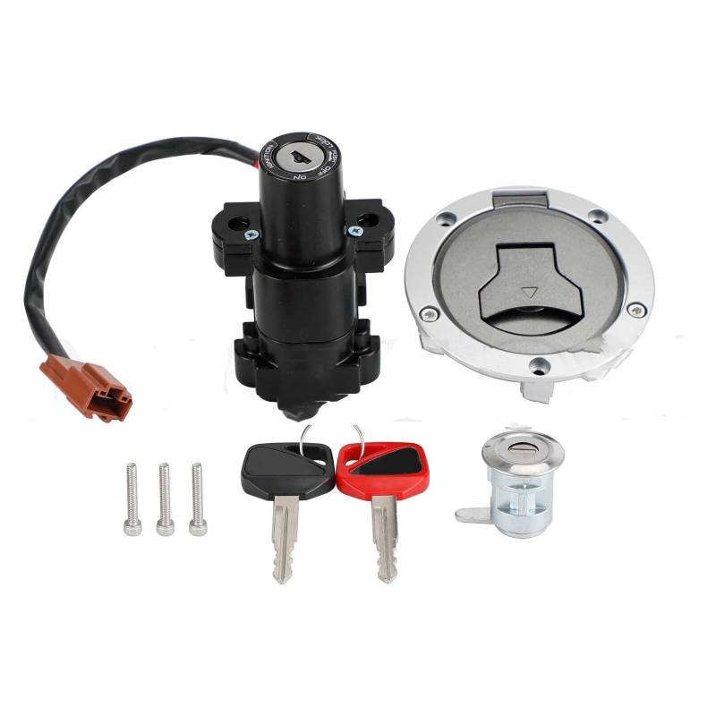 FPQOVV Motorrad Zündschlüssel Schalter Kompatibel Mit CBR400R 2017 2018 2019 2020 2021 2022 Motorradzündungsvorrichtung Schaltungsschalter Lock Cap Deckungsabdeckung Set Accessoires 35010-MJW-A04 von FPQOVV