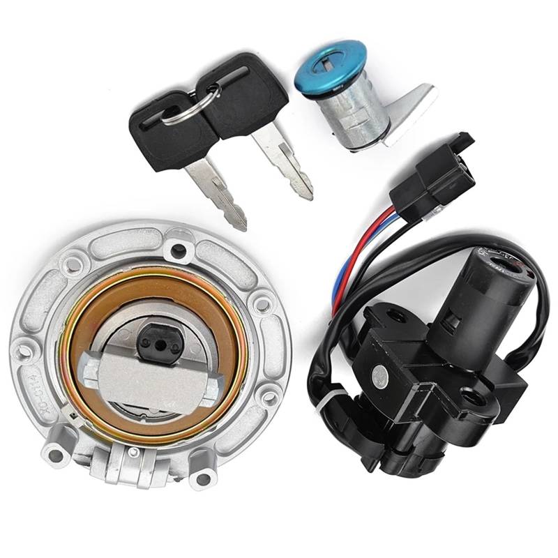 FPQOVV Motorrad Zündschlüssel Schalter Kompatibel Mit CBR600 1991 1992 1993 1994 1995 1996 1997 1998 Motorrad-Zündschalter Start Teile Lockgasabdeckungskappe Taste 35100-MR8-027 von FPQOVV