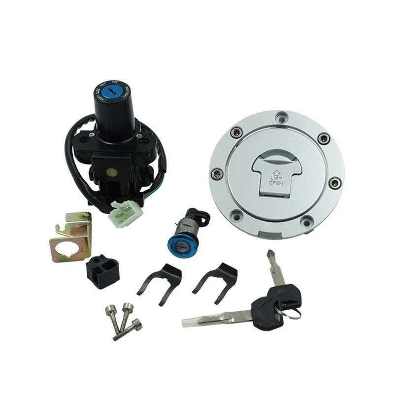 FPQOVV Motorrad Zündschlüssel Schalter Kompatibel Mit CBR600F4 CBR600F4I 2001 2002 2003 2004 2005 2006 Motorrad Zündschloss Tankdeckel Schloss Schlüsselsatz Schloss Zubehör Abdeckung von FPQOVV