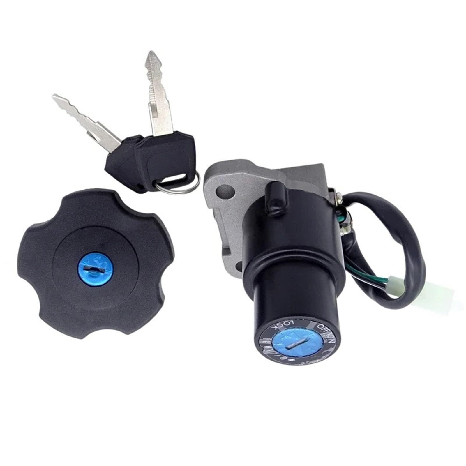 FPQOVV Motorrad Zündschlüssel Schalter Kompatibel Mit DT200 Für DT200R 1991 1992 1993 1994, Motorrad-Zündschalter-Set, Montage, Tankdeckel-Abdeckung, Sperrschlüssel-Set, Motorrad-Zubehör FPQOVV Motorrad Zündschlüssel Schalter Kompatibel Mit DT200 Für DT200R 1991 1992 1993 1994, Motorrad-Zündschalter-Set, Montage, Tankdeckel-Abdeckung, Sperrschlüssel-Set, Motorrad-Zubehör von FPQOVV