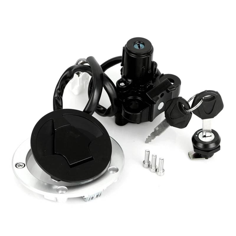 FPQOVV Motorrad Zündschlüssel Schalter Kompatibel Mit Für EN650 Für Vulcan Für S650 2014 2015 2016 2017 2018 2019 2020 2021 2022 Motorrad-Zündschloss-Sperrkappenschlüssel-Set von FPQOVV