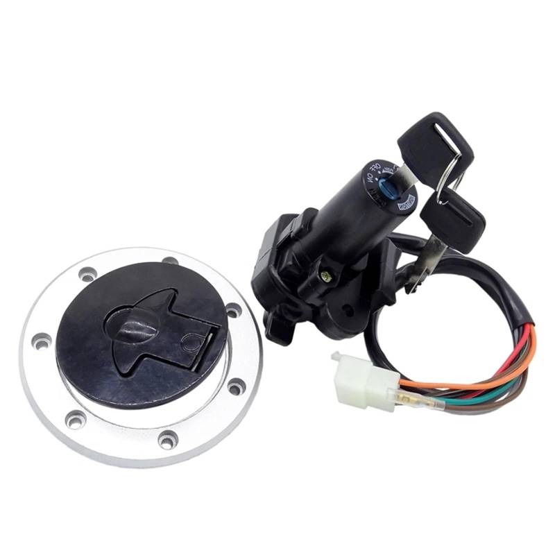 FPQOVV Motorrad Zündschlüssel Schalter Kompatibel Mit Für ZZR600 1993 1994 1995 1996 1997 1998 1999 2000 2001 2002 2003 2004 Motorrad-Zündstartschlüssel Startschalter von FPQOVV