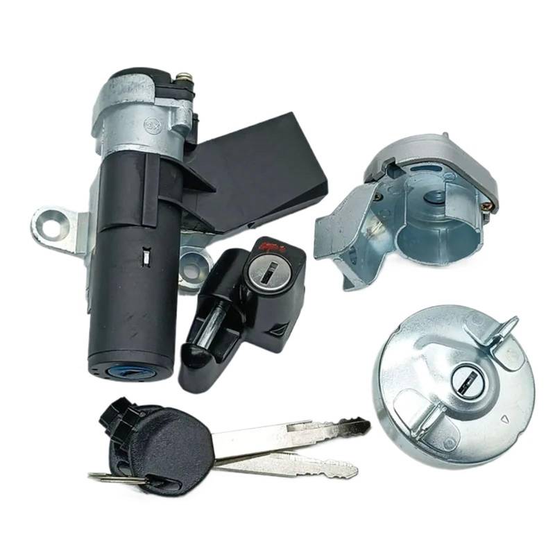 FPQOVV Motorrad Zündschlüssel Schalter Kompatibel Mit NPS50 Ruckus 2003 2004 2005 Motorrad-Zündschalter, Tankdeckel-Verschluss-Set, Startschalter-Teile, Motorrad-Zubehör 35014-GEZ-Y21 von FPQOVV