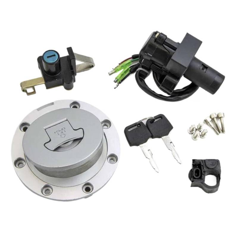 FPQOVV Motorrad Zündschlüssel Schalter Kompatibel Mit NSR125 125R 1993 1994 1995 1996 1997 1998 1999 2000 2001 2002 2003 2004 Motorrad-Zündschalter, Tankdeckelschloss, Schlüsselsatz von FPQOVV