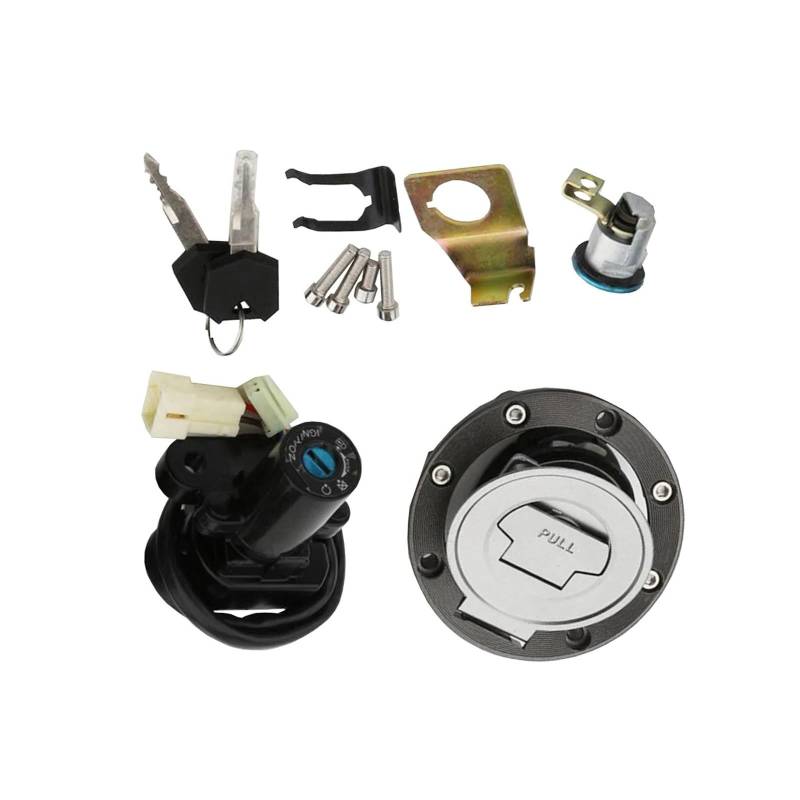 FPQOVV Motorrad Zündschlüssel Schalter Kompatibel Mit R6 2006 2007 2008 2009 2010 2011 2012 2013 2014 2015 Motorrad Zündschloss Schloss Tankdeckel Schlüsselsatz Schalter Zubehör Abdeckung von FPQOVV