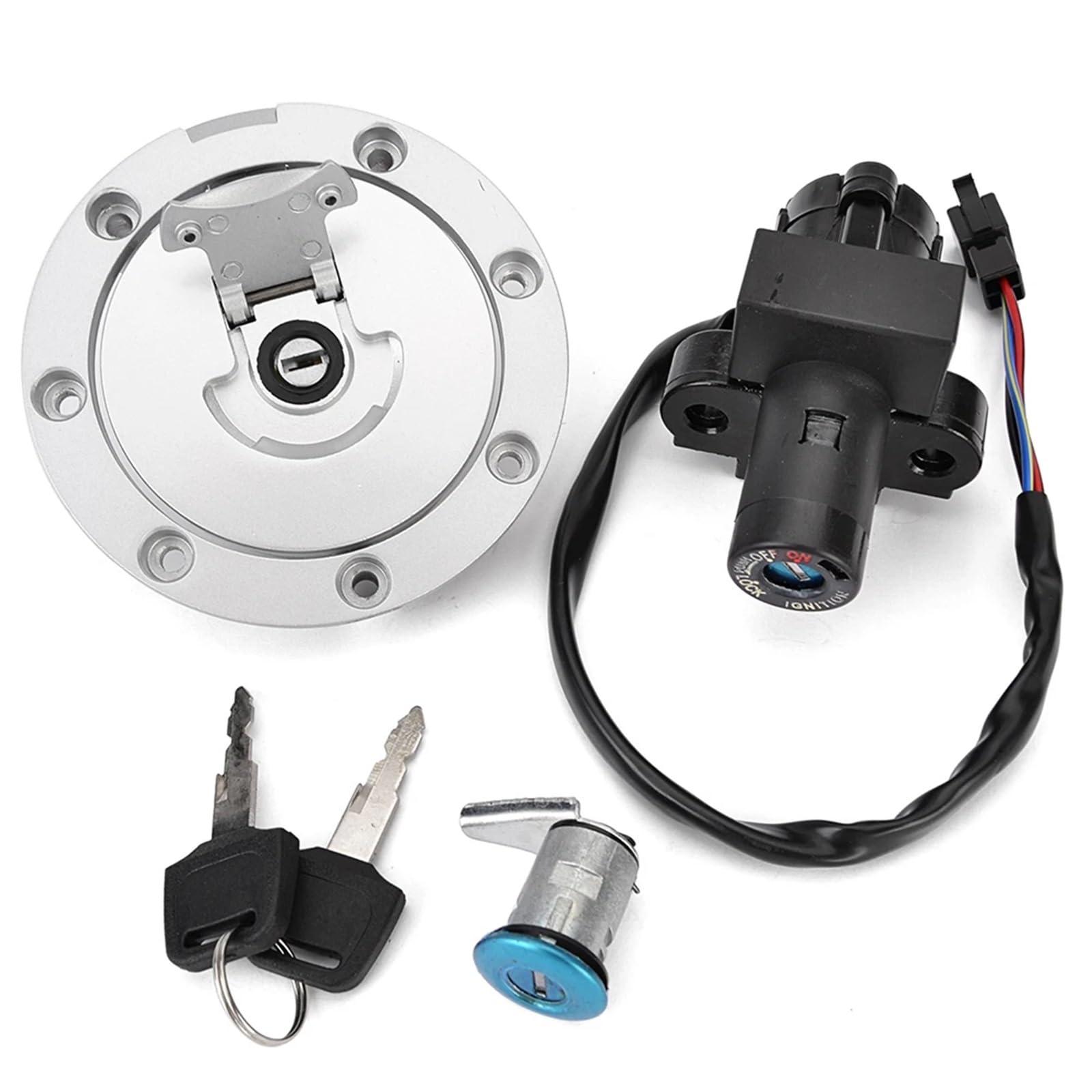 FPQOVV Motorrad Zündschlüssel Schalter Kompatibel Mit RVF400 NC35 1994 1995 1996 Motorrad Zündung Tankdeckel Schalter Kappe Schloss Schlüssel Kit Schalter Schloss Zubehör Abdeckung 35100-MR8-027 FPQOVV Motorrad Zündschlüssel Schalter Kompatibel Mit RVF400 NC35 1994 1995 1996 Motorrad Zündung Tankdeckel Schalter Kappe Schloss Schlüssel Kit Schalter Schloss Zubehör Abdeckung 35100-MR8-027 von FPQOVV
