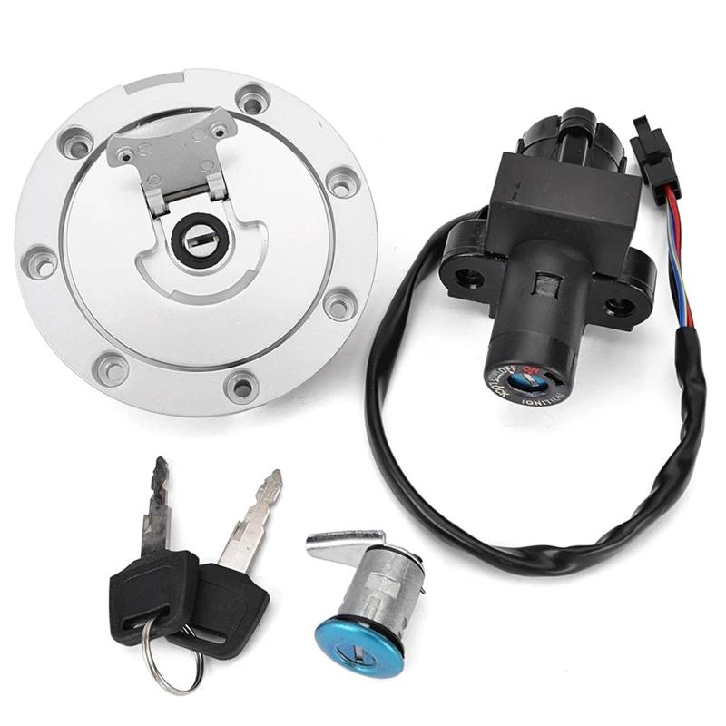FPQOVV Motorrad Zündschlüssel Schalter Kompatibel Mit RVF400 NC35 1994 1995 1996 Motorrad Zündung Tankdeckel Schalter Kappe Schloss Schlüssel Kit Schalter Schloss Zubehör Abdeckung 35100-MR8-027 von FPQOVV