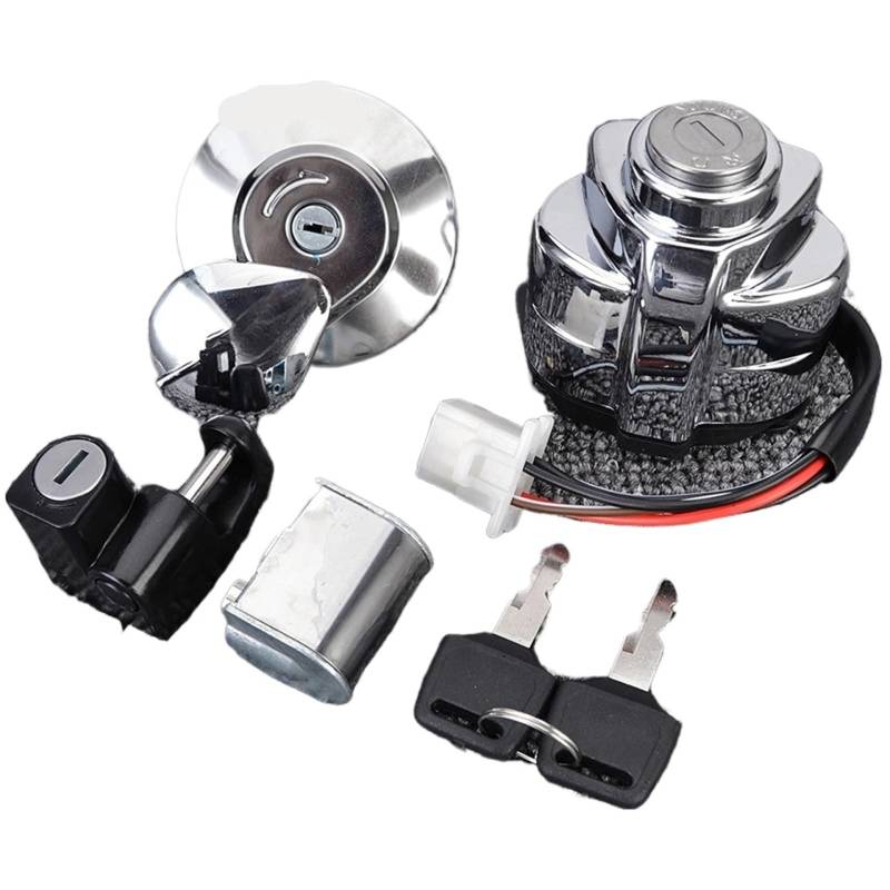 FPQOVV Motorrad Zündschlüssel Schalter Kompatibel Mit Steed400 1992 1993 1994 1995 1996 1997 1998 Motorradzündungsstartschalter Tasten Lock Draht Socket Schlüsselbaugruppe Zubehör von FPQOVV