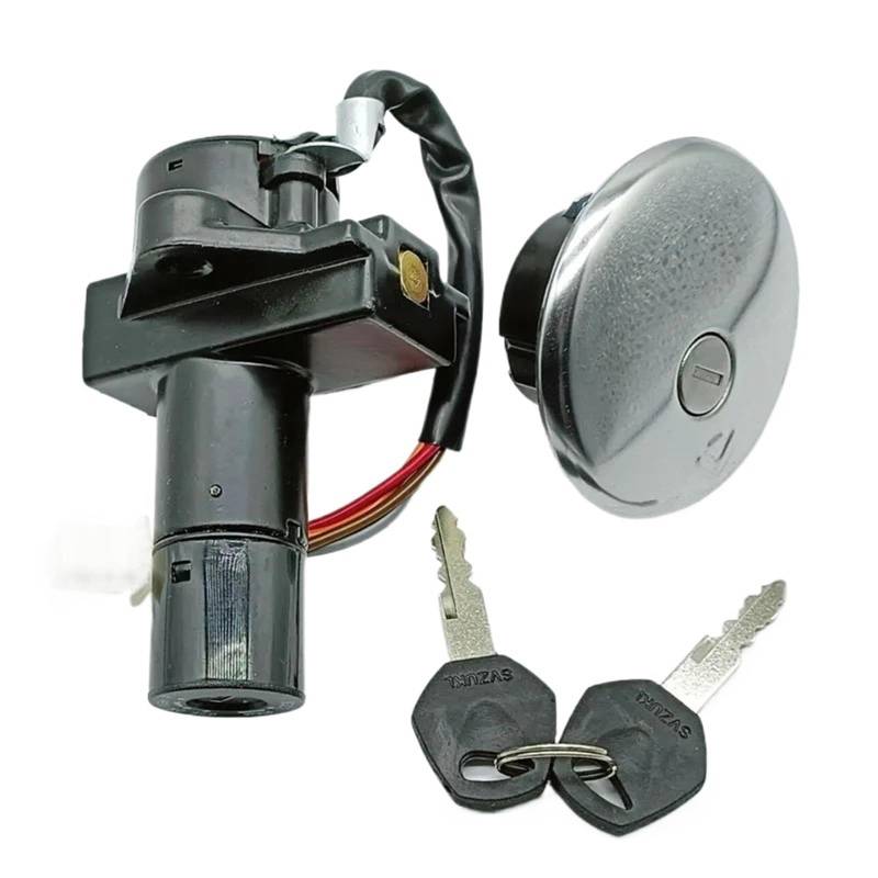 FPQOVV Motorrad Zündschlüssel Schalter Kompatibel Mit Suzuki Für GN250 1985 1986 1987 1988 1989 1990-1995 1996 1997 1998 1999 2000 2001 Zündschalter Tankdeckel-Abdeckungsschlüssel-Set von FPQOVV