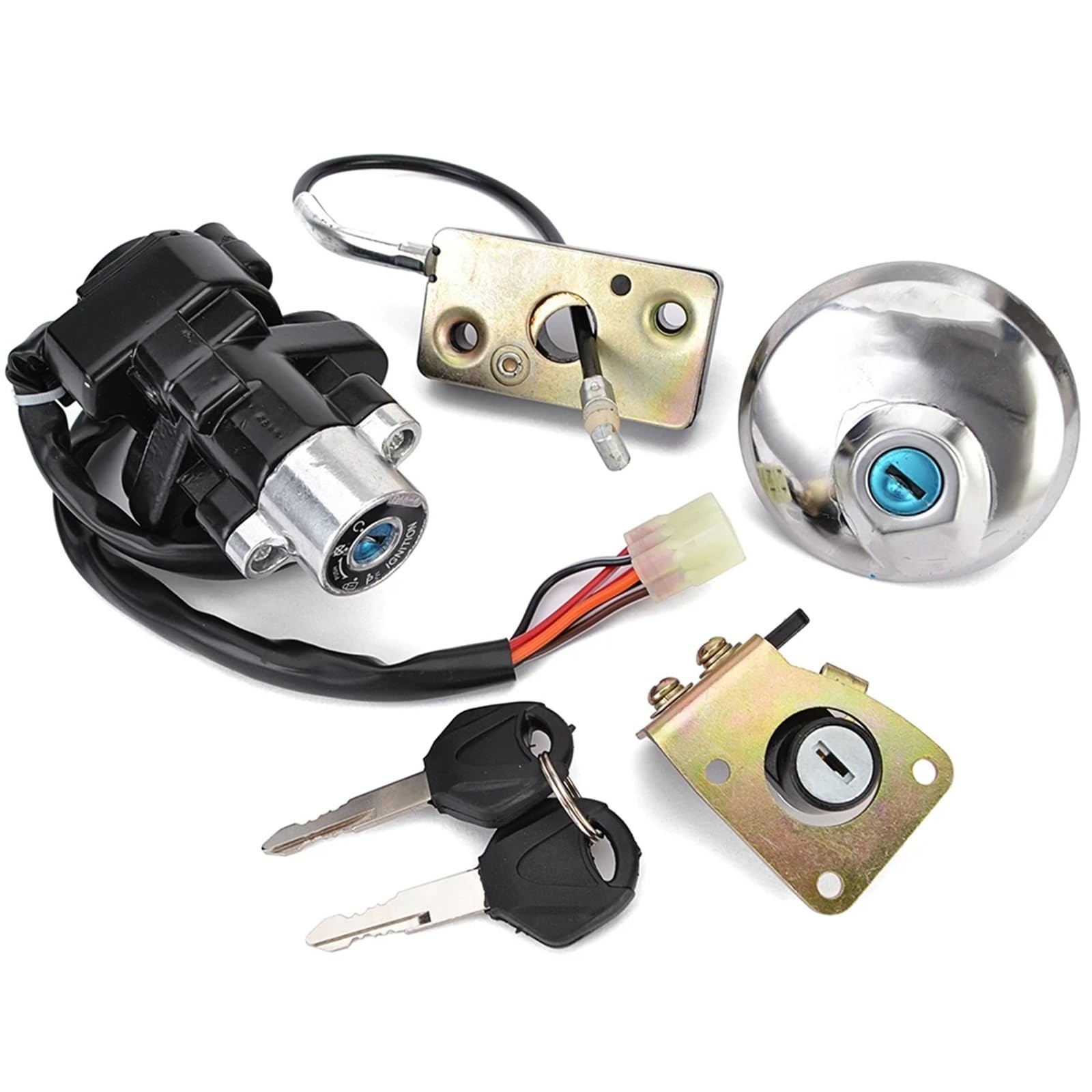 FPQOVV Motorrad Zündschlüssel Schalter Kompatibel Mit Suzuki Für GZ125 1998 1999 2000 2001 2002 2003 Motorrad-Zündgerät, Tankdeckel, Zündschloss, Schlüssel, Zubehörabdeckung FPQOVV Motorrad Zündschlüssel Schalter Kompatibel Mit Suzuki Für GZ125 1998 1999 2000 2001 2002 2003 Motorrad-Zündgerät, Tankdeckel, Zündschloss, Schlüssel, Zubehörabdeckung von FPQOVV
